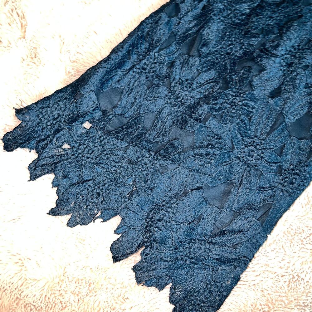 NWT Romeo & Juliet Couture Navy Blue Lace Overlay Formal Sheath Dress Size XS - Picture 12 of 16